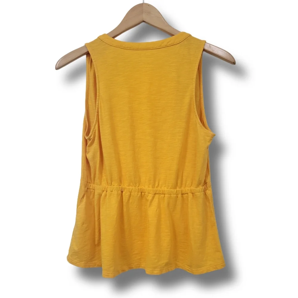 🌿Banana Republic Women's Small Yellow Sleeveless Summer Top🌞 - Picture 6 of 10